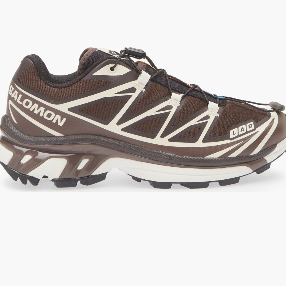 Salomon Brown and Cream Trail Shoes - Picture 5 of 7